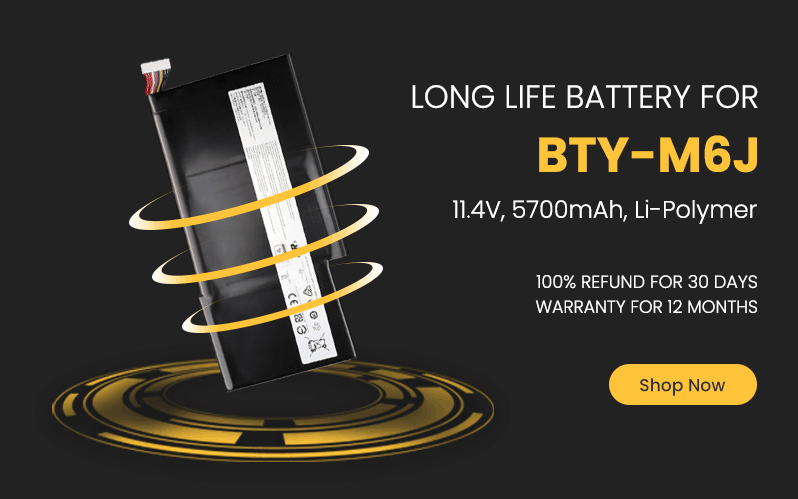 Long life MSI BTY-M6J Battery