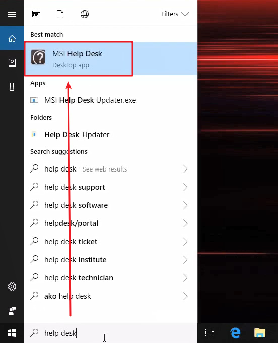 Using the MSI Help Desk