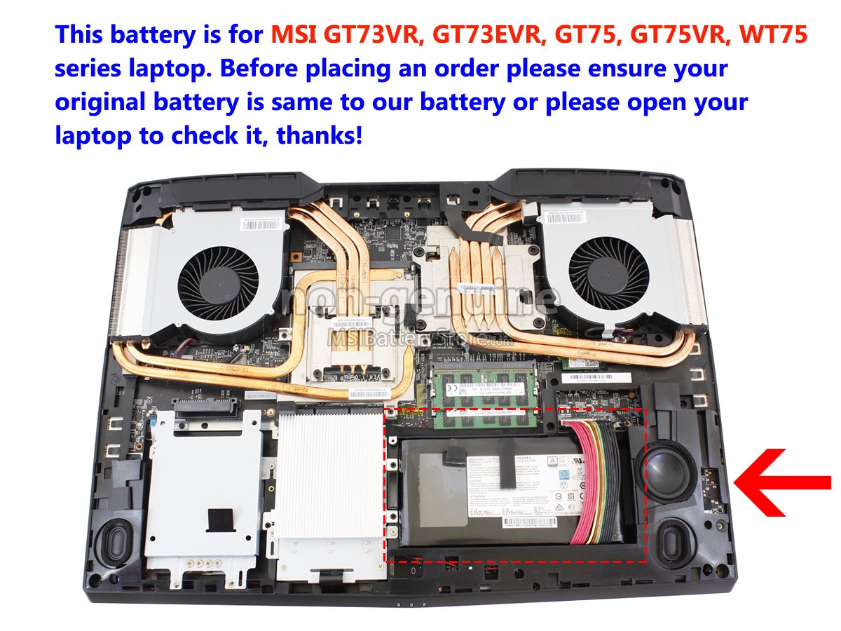 14.4V 75.24Wh MSI GT73VR TITAN battery