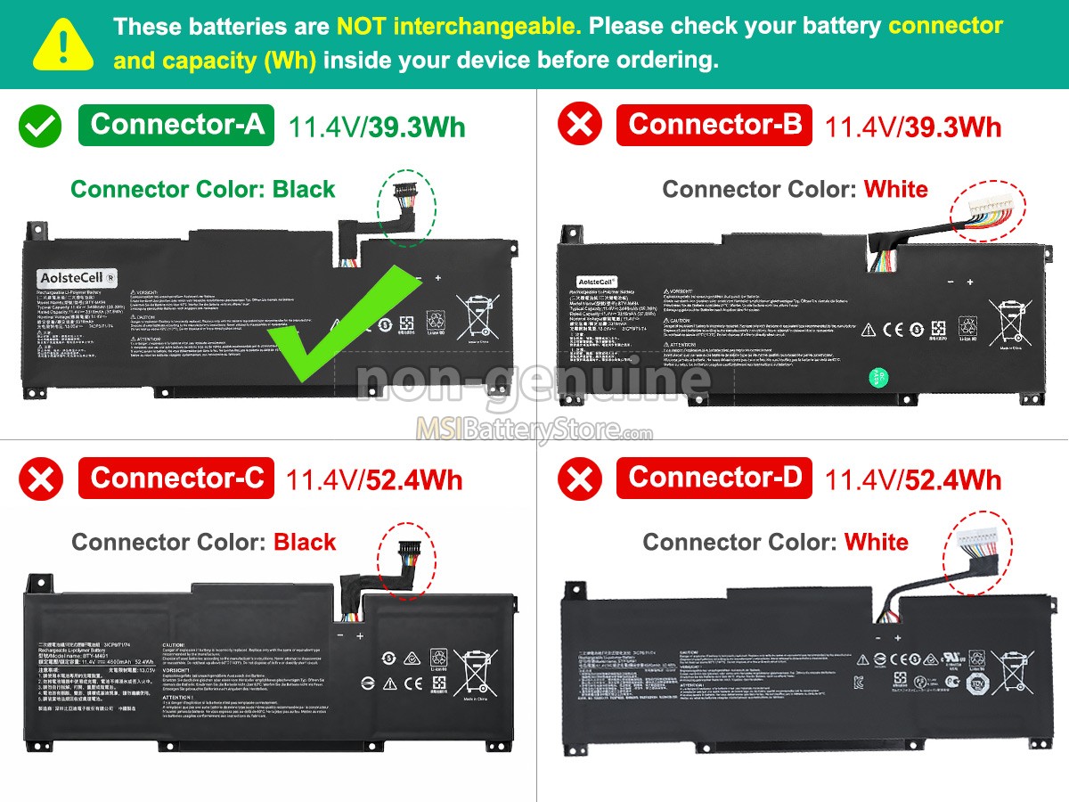 MSI MODERN 15 A10RBS-440XFR replacement battery