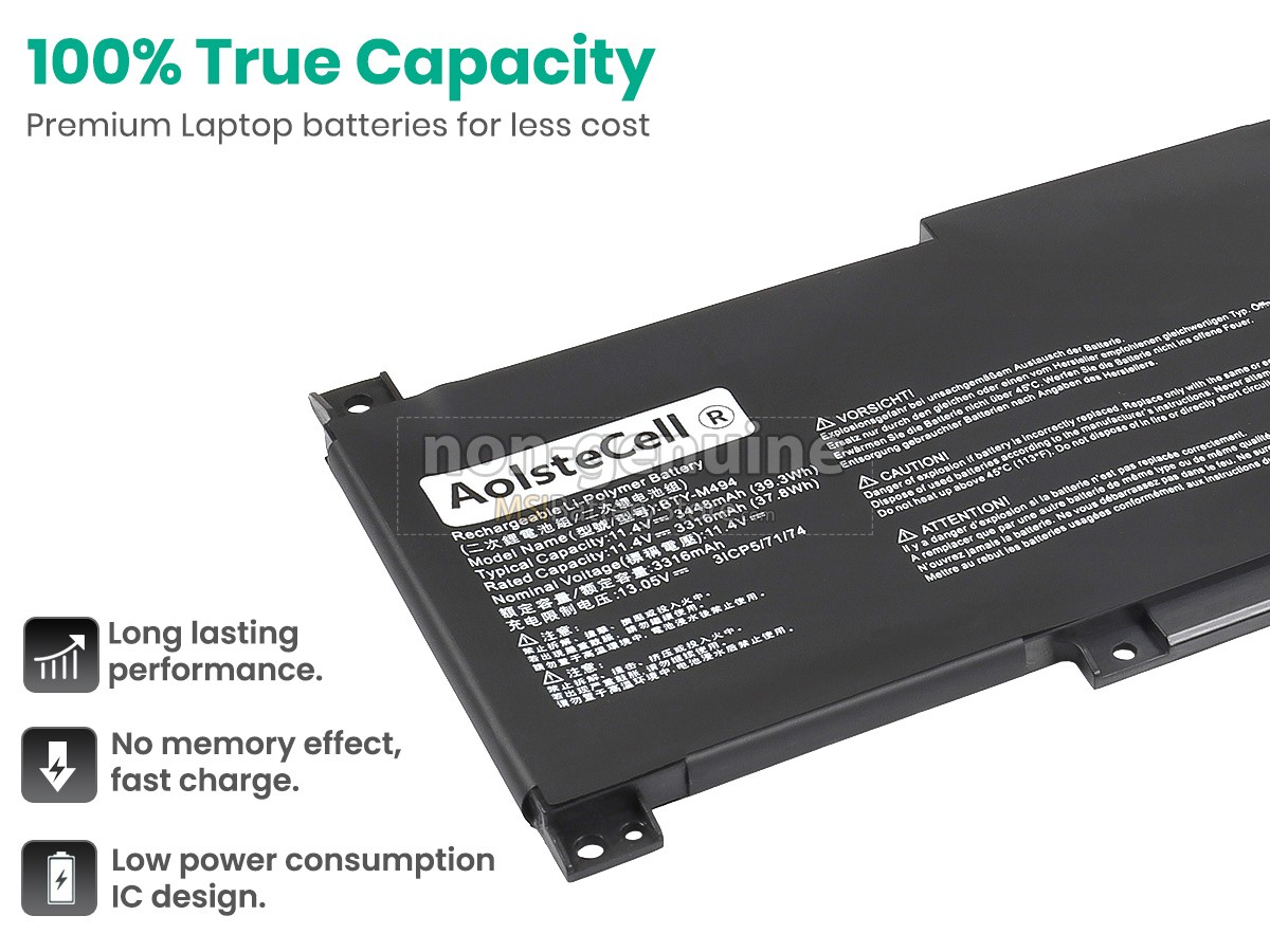 MSI MODERN 15 A10RBS-440XFR replacement battery