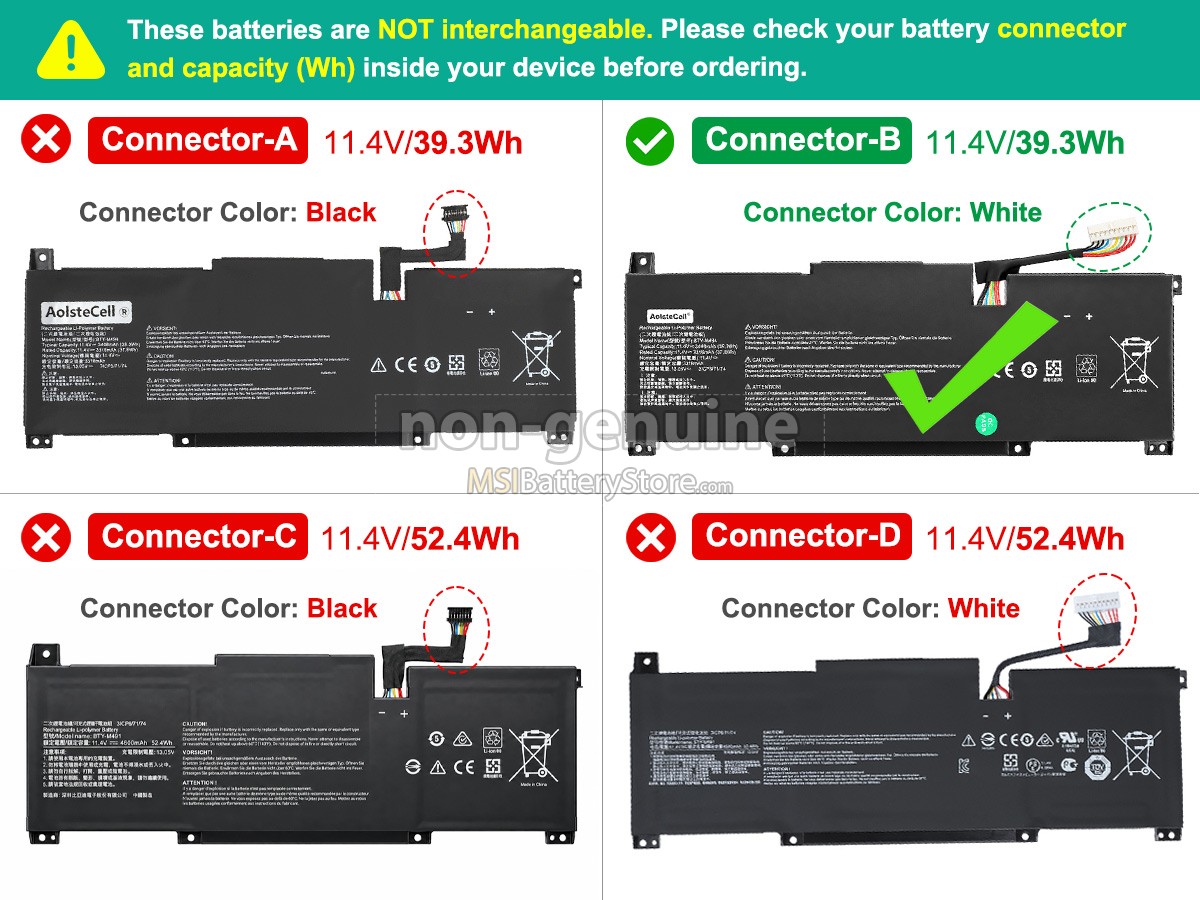 MSI MODERN 15 A10RBS-440XFR replacement battery