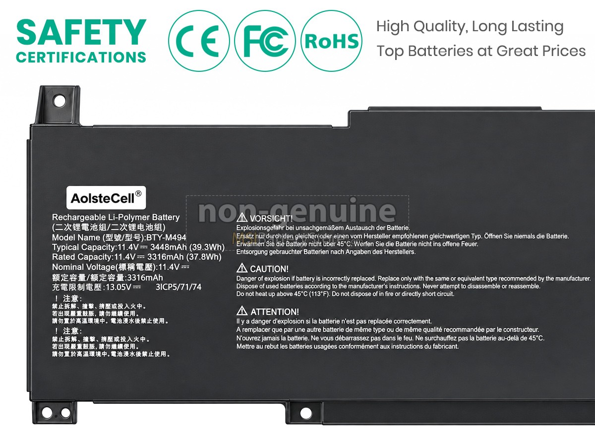 MSI MODERN 15 A10RBS-440XFR replacement battery