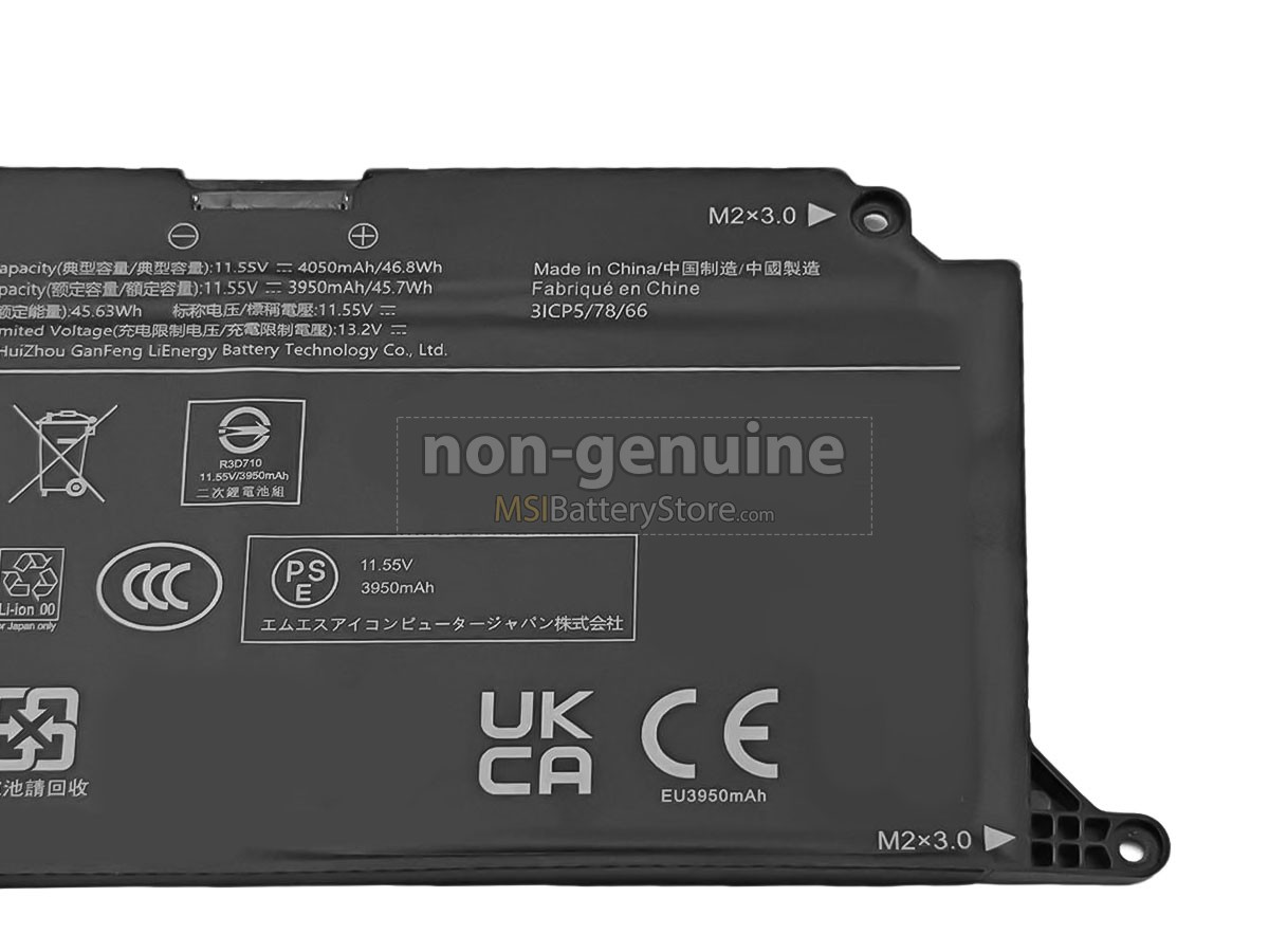 MSI BTY-M4B replacement battery