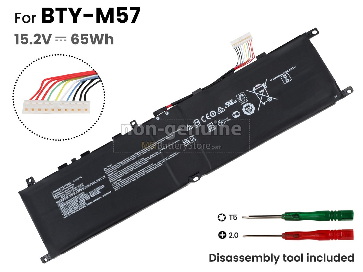 15.2V 65Wh MSI GP66 LEOPARD battery